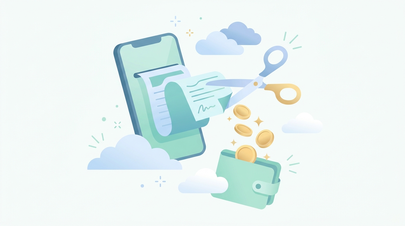 약정 만료 후 선택약정 25% 할인을 챙기는 통신비 절약 일러스트